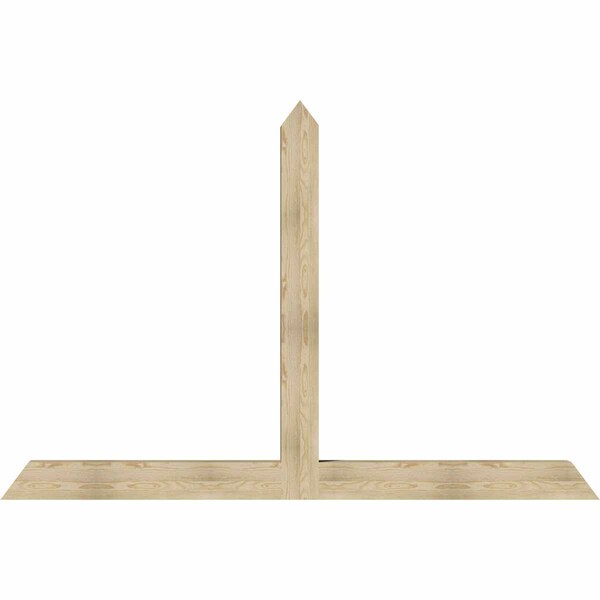 Ekena Millwork Portland Rough Sawn Timber Gable Bracket, Douglas Fir, 96"W x 64"H x 6"D x 6"F, 16/12 Pitch GBW096X64X0606POR00RDF - main